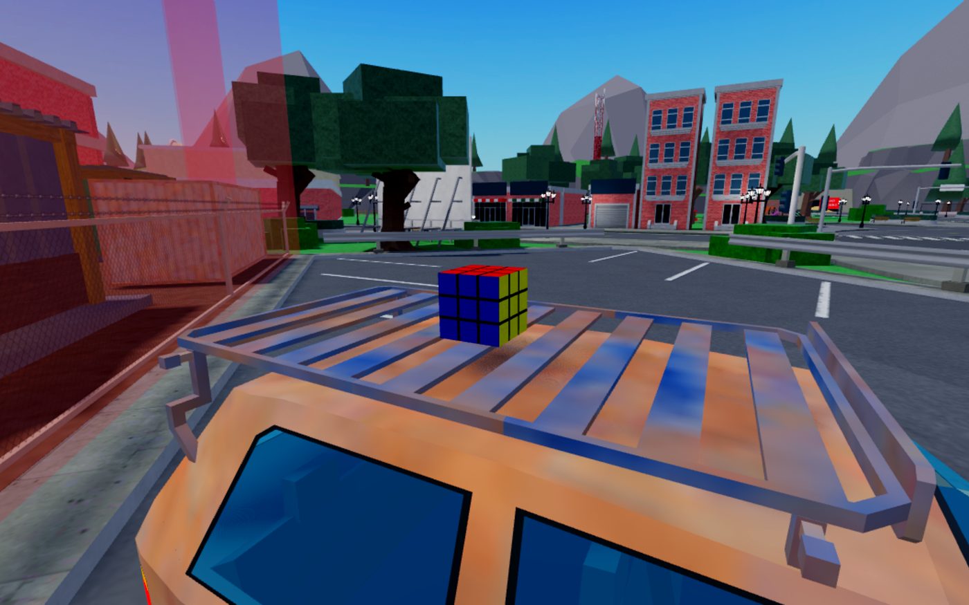 Storage Hunters item loaded on a vehicle while driving through the open world